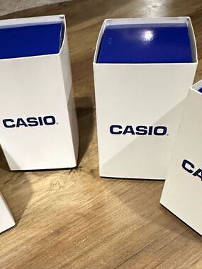 Casio Watch Box Set - White & Blue Packaging